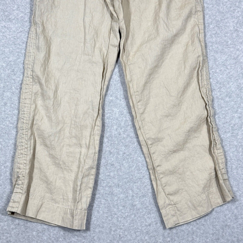 Quince Beige Wide Leg Linen Pants - Large - Picture 3 of 16